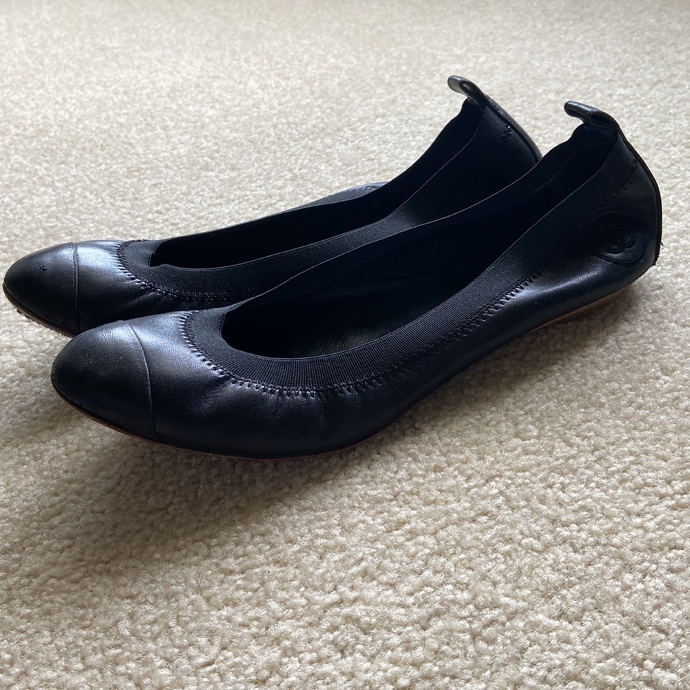CHANEL - black flats - size 40 US10 - Picture 4 of 10